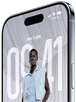 iPhone Air, parte frontal, parte lateral, diseño todo pantalla con pantalla bloqueada