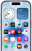 iPhone 17, parte frontal, cámara frontal Center Stage en el centro de la parte superior