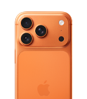 iPhone 17 Pro, parte trasera, color naranja cósmico, sistema de cámaras Pro Fusion en el módulo superior