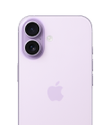 iPhone 17, parte trasera, color lavanda, sistema de dos cámaras Fusion en la esquina superior izquierda