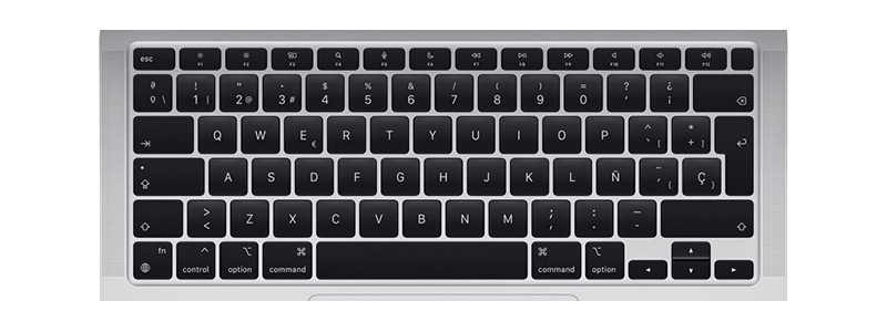 Ahora el MacBook Air con chip M1 viene con teclado latinoamericano