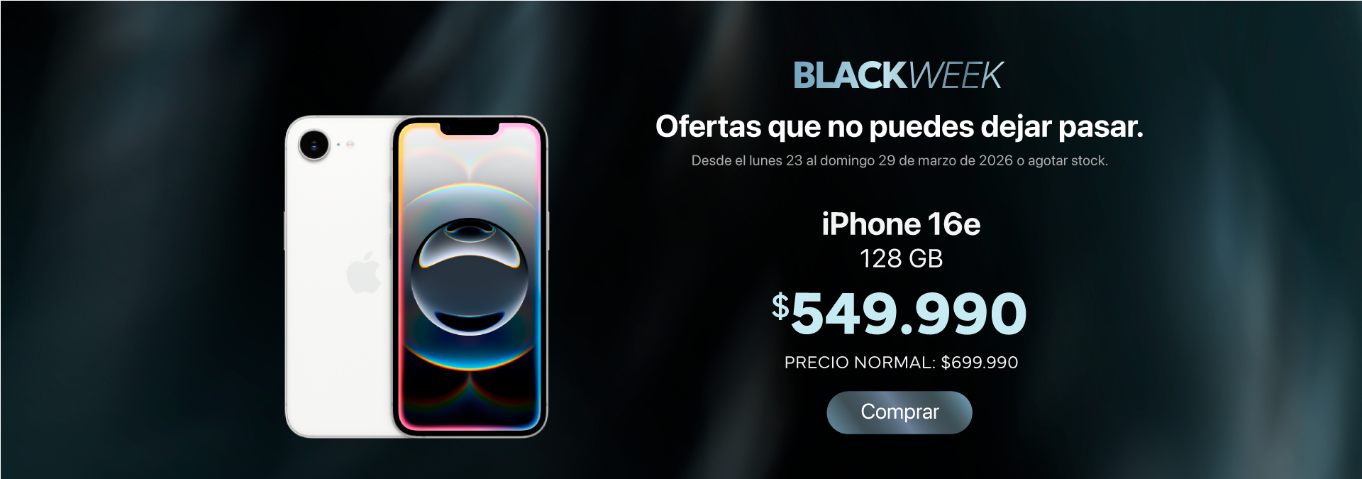 BlackWeek marzo 2026 - iPhone 16e