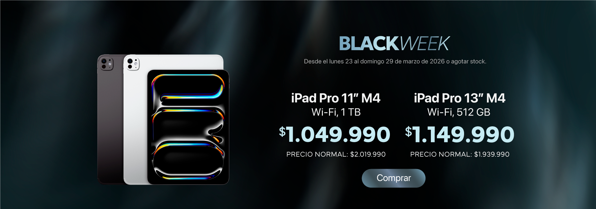 BlackWeek marzo 2026 - iPad Pro M4