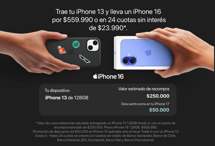 TopUp iPhone 13 - iPhone 16