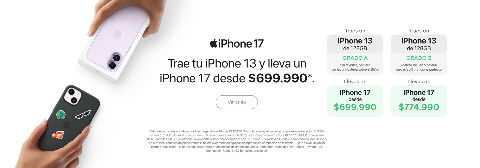 TopUp iPhone 13 - iPhone 17 (abril 2026)