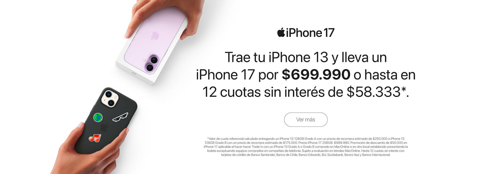 TopUp iPhone 13 - iPhone 17 (abril 2026)