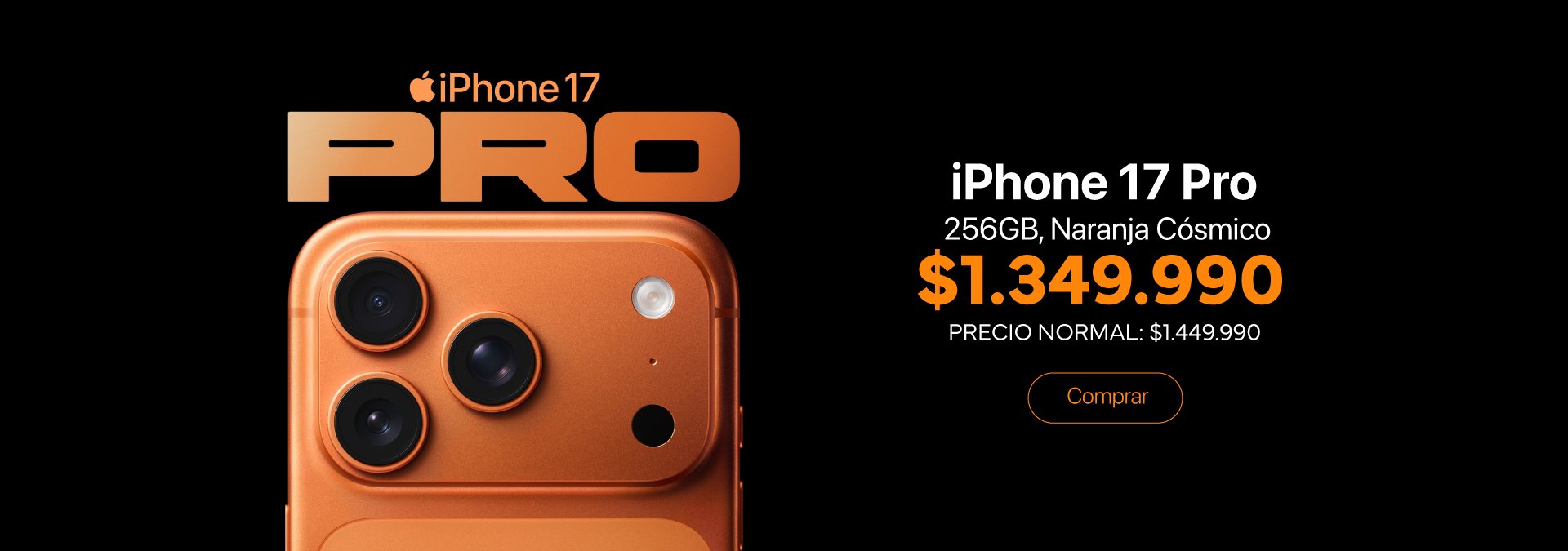 iPhone 17 Pro Naranja Cósmico