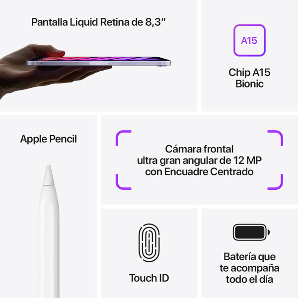 Apple ipad mini 6th cellular purple 7
