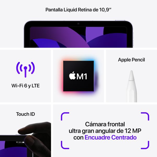 Apple ipad air cellular purple 6