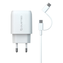 Cargador USB-A / USB-C de 20 W Dusted con cable 2 en 1