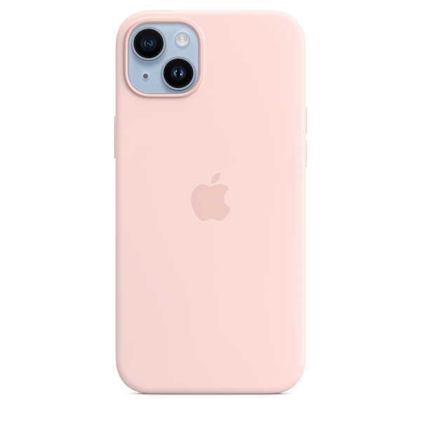 Apple silicone case chalk pink 14 plus 1