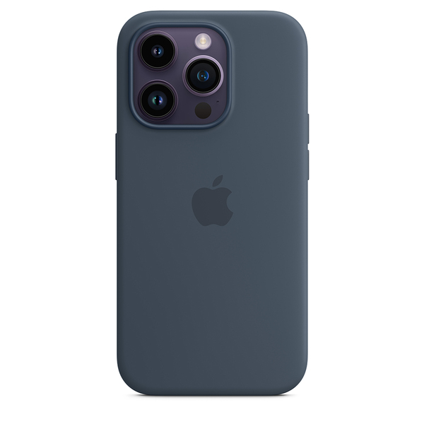 Apple silicone case storm blue 14 pro 1