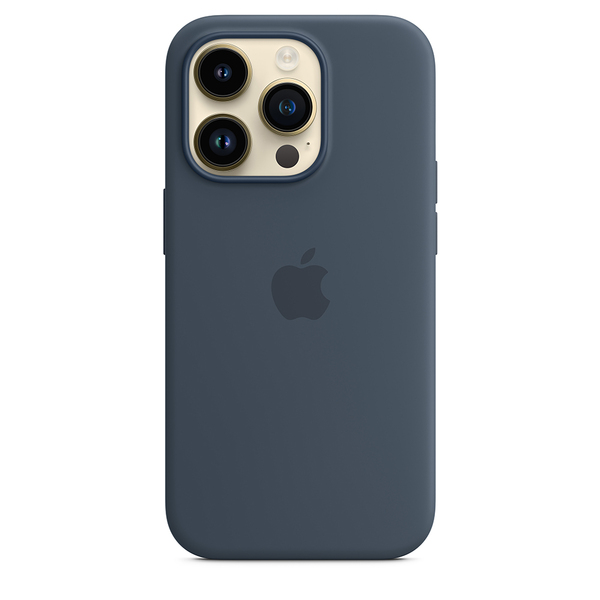 Apple silicone case storm blue 14 pro 2