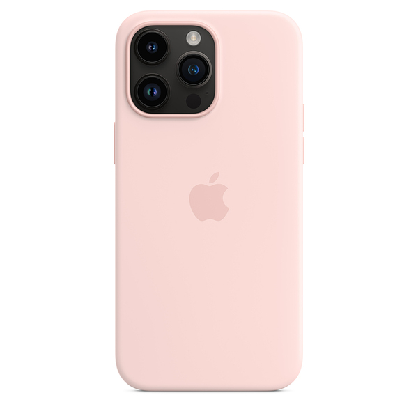 Apple silicone case chalk pink 14 pro max 4