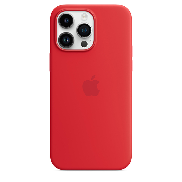 Apple silicone case product red 14 pro max 3