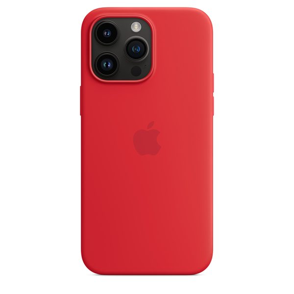 Apple silicone case product red 14 pro max 4