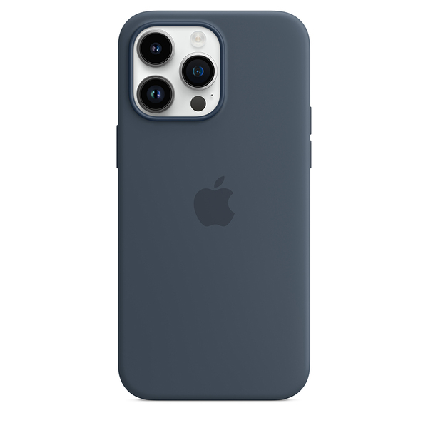 Apple silicone case storm blue 14 pro max 3
