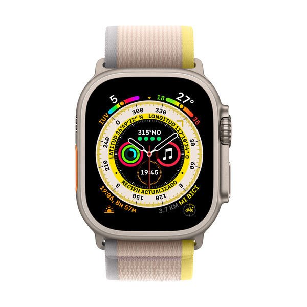 Apple watch ultra band trail yellow beige 3