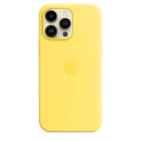 Apple silicone case canary yellow 14 pro max 2