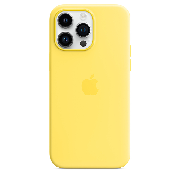 Apple silicone case canary yellow 14 pro max 3