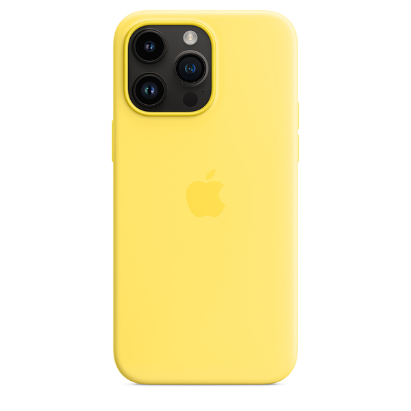Apple silicone case canary yellow 14 pro max 4