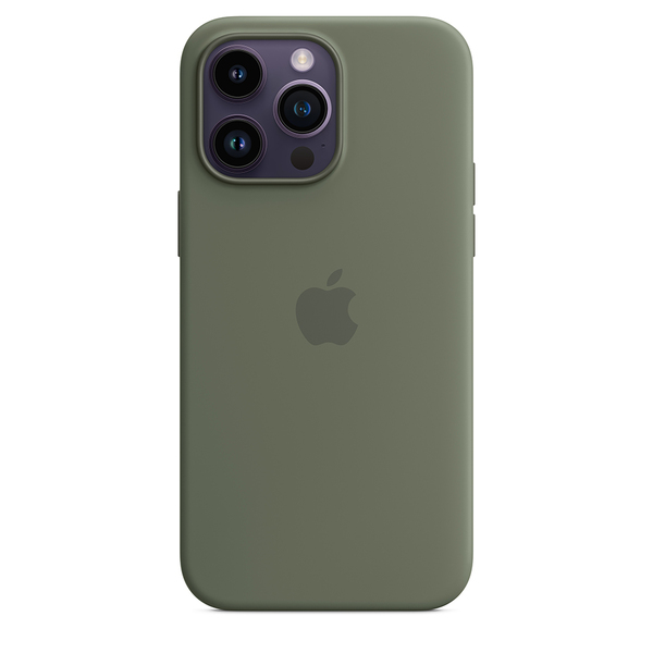 Apple silicone case olive 14 pro max 1