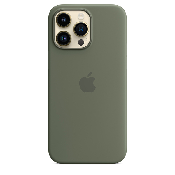 Apple silicone case olive 14 pro max 2