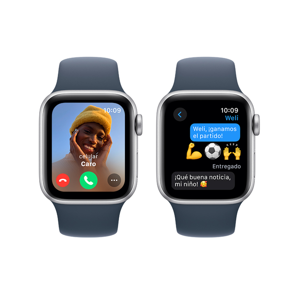 Apple watch se gps 40mm silver aluminum storm blue sport band 4