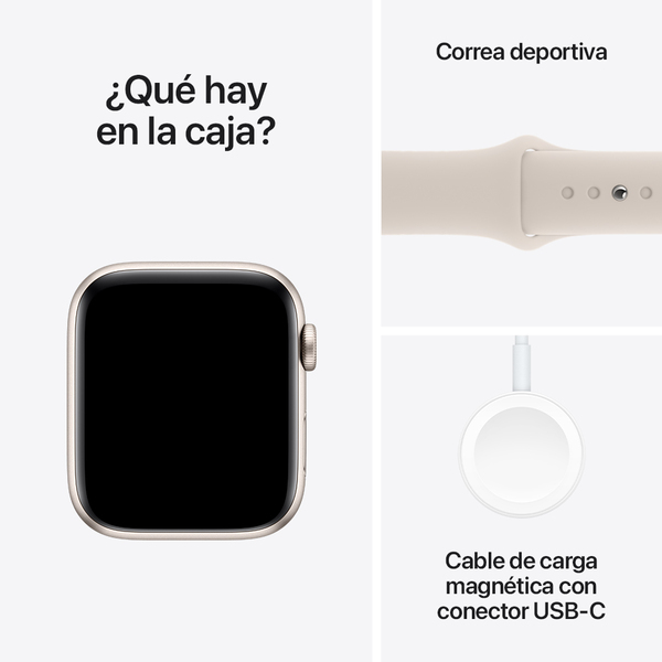 Apple watch se gps 44mm starlight aluminum starlight sport band 8