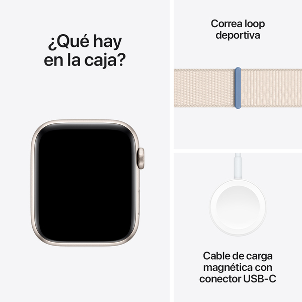Apple watch se gps 44mm starlight aluminum starlight sport loop 8