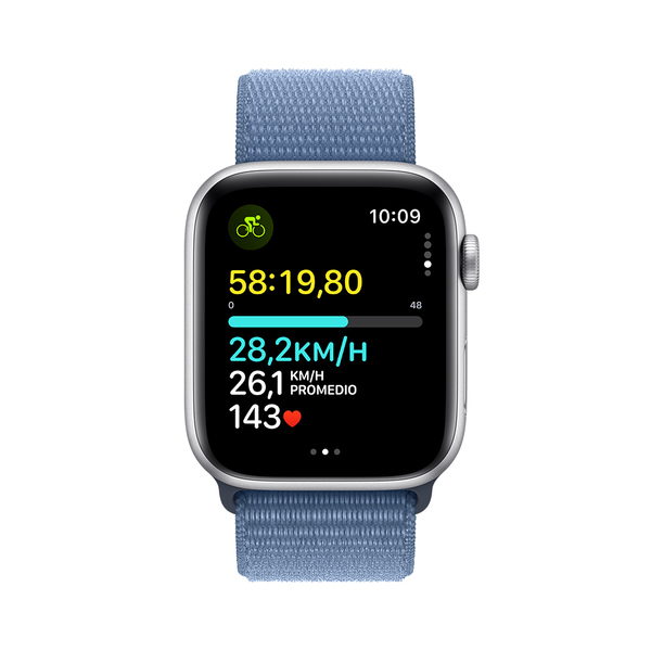 Apple watch se lte 44mm silver aluminum winter blue sport loop 6