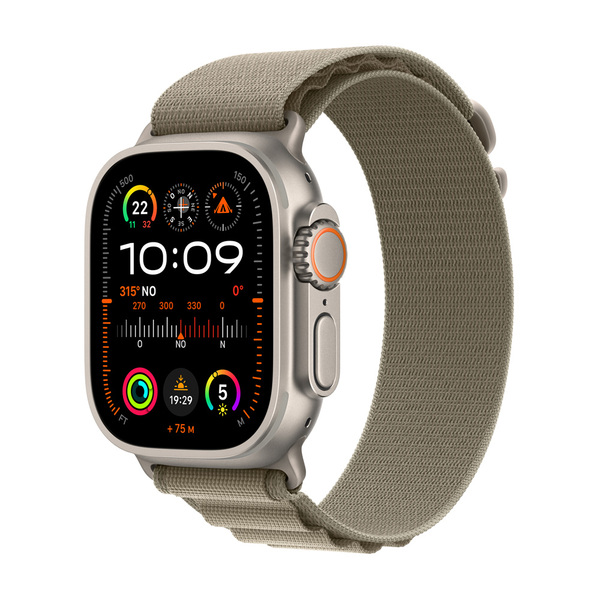 Apple watch ultra2 lte lte 49mm titanium olive alpine loop 1
