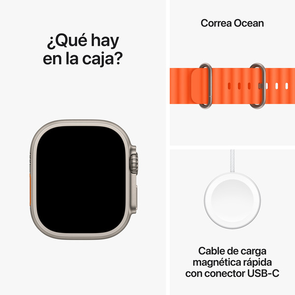 Apple watch ultra2 lte lte 49mm titanium orange ocean band 9