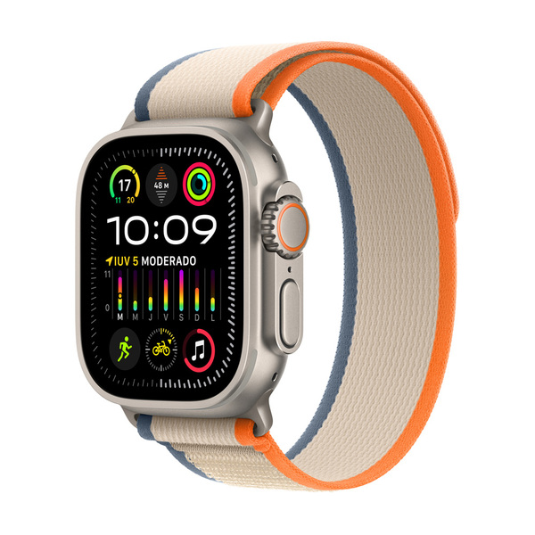 Apple watch ultra2 lte lte 49mm titanium beige orange trail loop 1