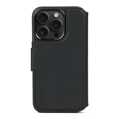 Funda folio de cuero Decoded Detachable Wallet para iPhone 15 Pro con MagSafe
