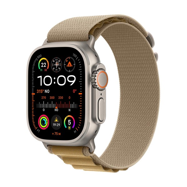 Apple watch ultra 2 49mm natural titanium alpine loop tan 1