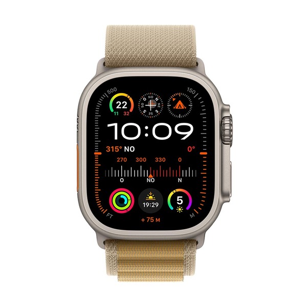 Apple watch ultra 2 49mm natural titanium alpine loop tan 2
