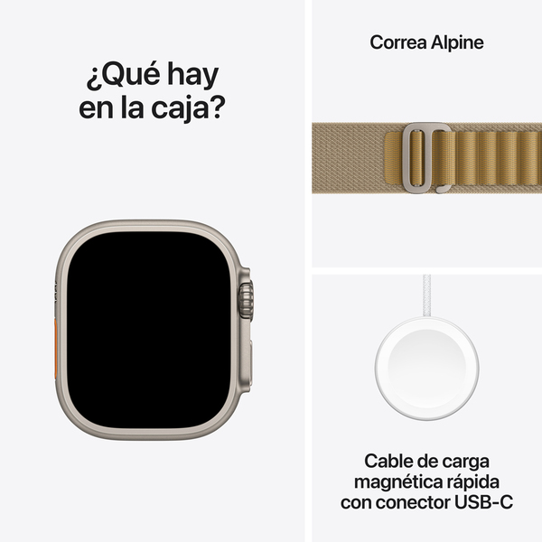 Apple watch ultra 2 49mm natural titanium alpine loop tan 9