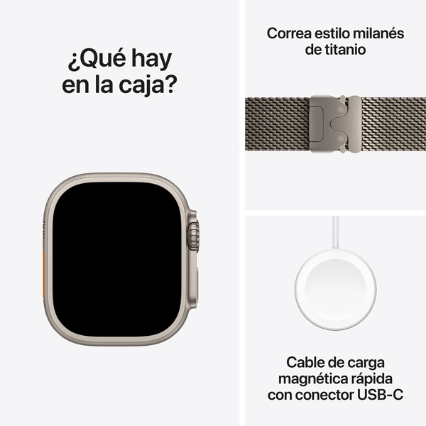 Apple watch ultra 2 49mm natural titanium milanese loop natural 9