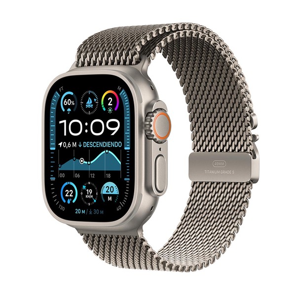Apple watch ultra 2 49mm natural titanium milanese loop natural 1