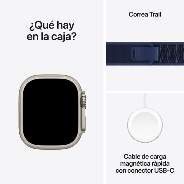 Apple watch ultra 2 49mm natural titanium trail loop blue 9