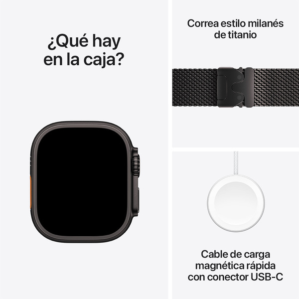 Apple watch ultra 2 49mm black titanium milanese loop black 9
