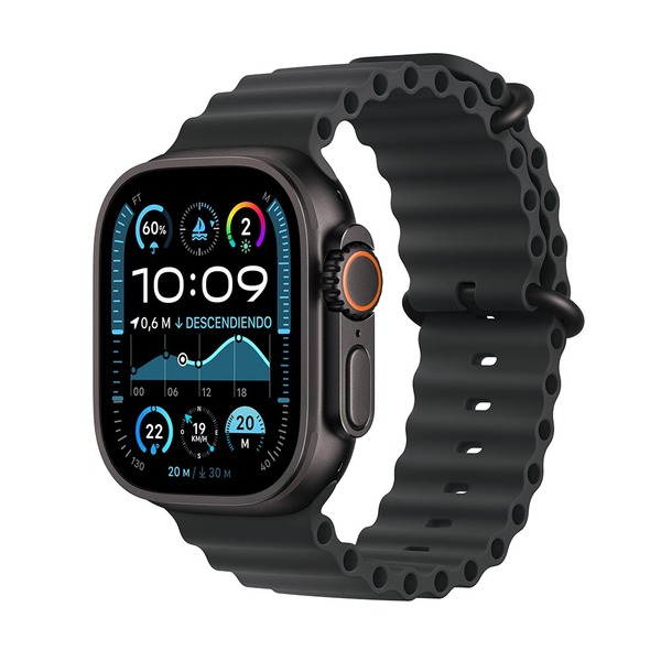 Apple watch ultra 2 49mm black titanium ocean band black 1