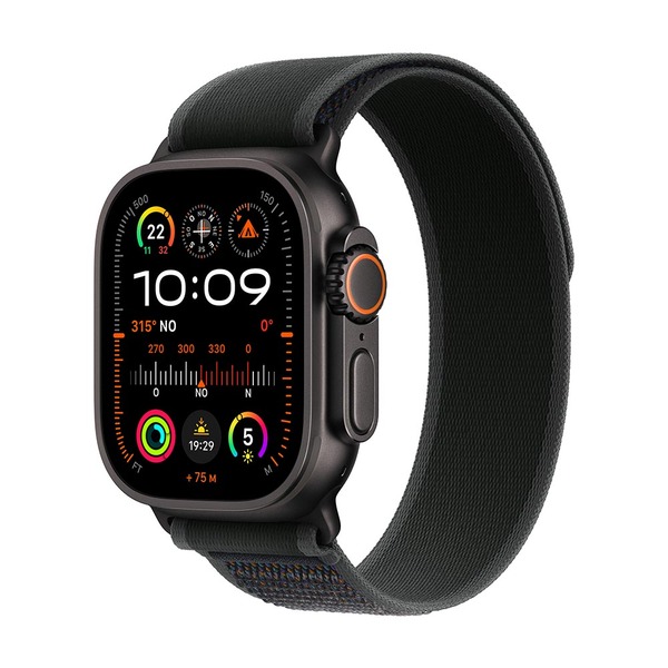 Apple watch ultra 2 49mm black titanium trail loop black 1
