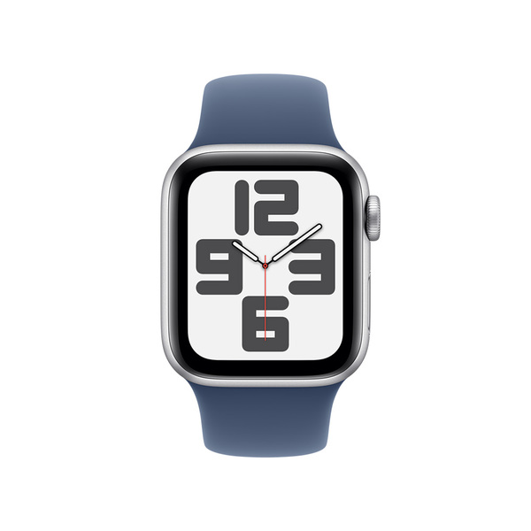 Apple watch se 40mm gps silver aluminum sport band denim 2