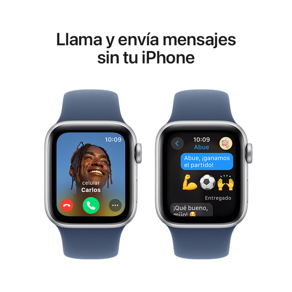 Apple watch se 40mm gps silver aluminum sport band denim 4