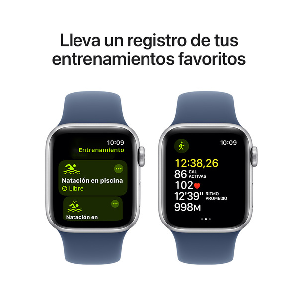 Apple watch se 40mm gps silver aluminum sport band denim 6