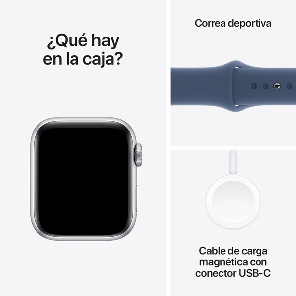 Apple watch se 40mm gps silver aluminum sport band denim 7