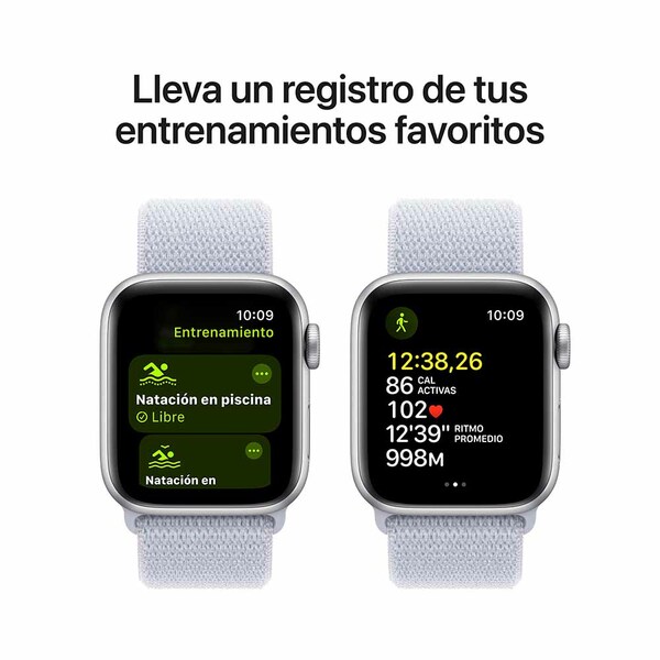 Apple watch se 40mm gps silver aluminum sport loop blue cloud 6