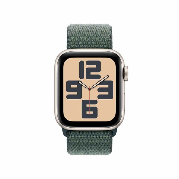 Apple watch se 40mm gps starlight aluminum sport loop lake green 2